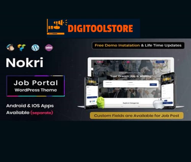 Nokri Job Board WordPress Theme DV Group Nokri Job Board WordPress Theme