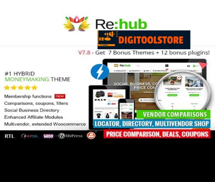 REHub Price Comparison Affiliate Marketing Multi Vendor Store Community Theme DV Group REHub Price Comparison Affiliate Marketing Multi Vendor Store Community Theme